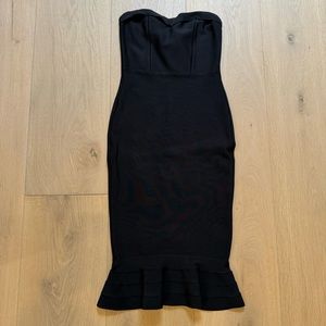 Strapless midi dress